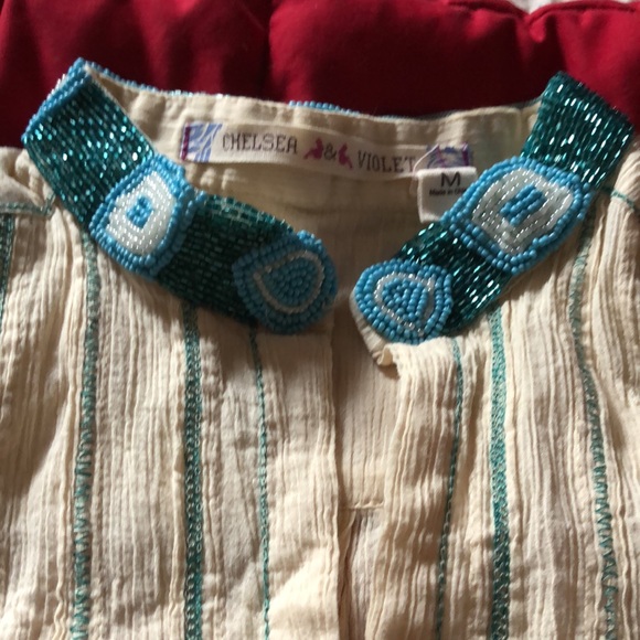 Boho cotton top M - Picture 2 of 3